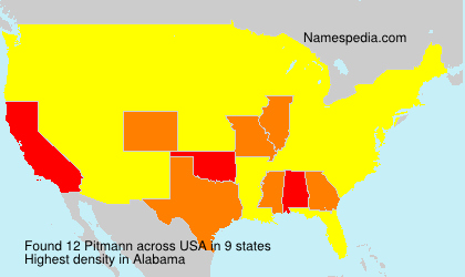 Surname Pitmann in USA Surname Pitmann in USA