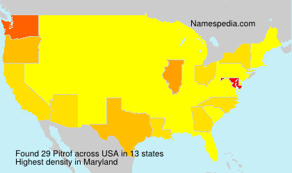 Surname Pitrof in USA Surname Pitrof in USA