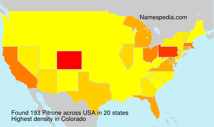 Surname Pitrone in USA Surname Pitrone in USA