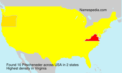 Surname Pitscheneder in USA Surname Pitscheneder in USA