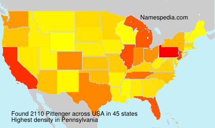 Surname Pittenger in USA Surname Pittenger in USA