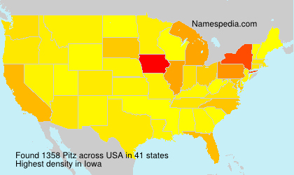 Surname Pitz in USA Surname Pitz in USA