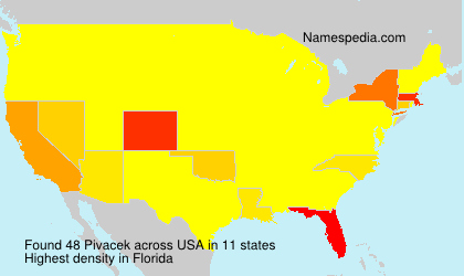 Surname Pivacek in USA Surname Pivacek in USA