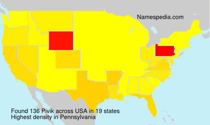 Surname Pivik in USA Surname Pivik in USA