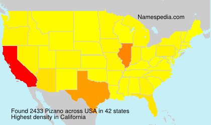 Surname Pizano in USA Surname Pizano in USA