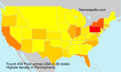 Surname Pizer in USA Surname Pizer in USA