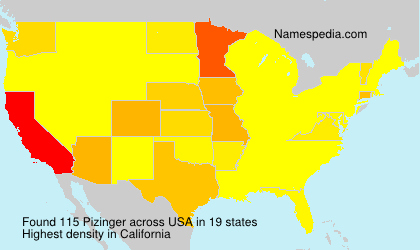 Surname Pizinger in USA Surname Pizinger in USA