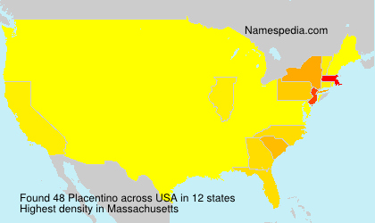 Surname Placentino in USA
