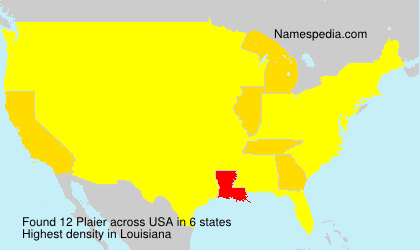 Surname Plaier in USA Surname Plaier in USA
