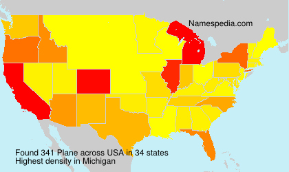 Surname Plane in USA Surname Plane in USA