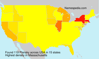 Surname Plansky in USA Surname Plansky in USA