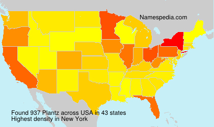 Surname Plantz in USA Surname Plantz in USA