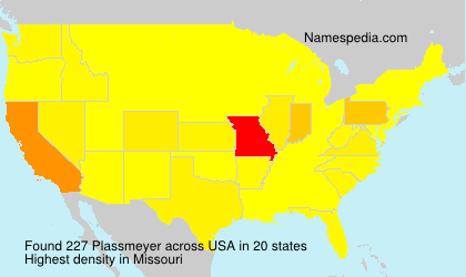 Surname Plassmeyer in USA Surname Plassmeyer in USA