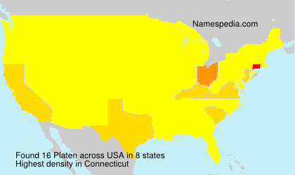 Surname Platen in USA