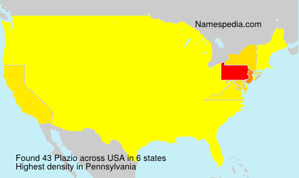 Surname Plazio in USA Surname Plazio in USA