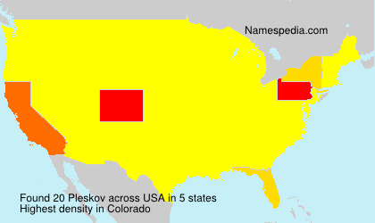 Surname Pleskov in USA Surname Pleskov in USA