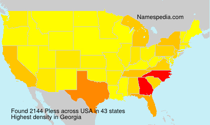 Surname Pless in USA Surname Pless in USA