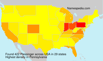 Surname Plessinger in USA Surname Plessinger in USA