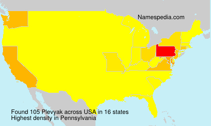 Surname Plevyak in USA Surname Plevyak in USA