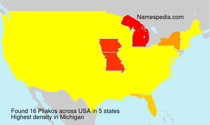 Surname Pliakos in USA Surname Pliakos in USA