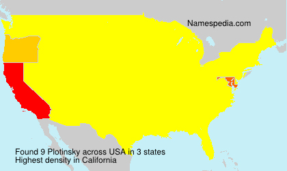 Surname Plotinsky in USA Surname Plotinsky in USA