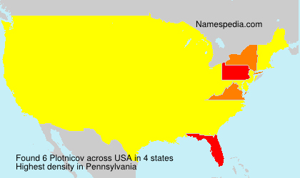 Surname Plotnicov in USA Surname Plotnicov in USA