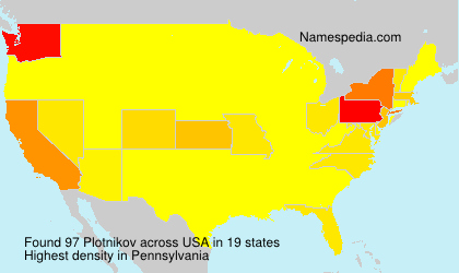 Surname Plotnikov in USA Surname Plotnikov in USA