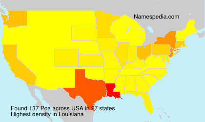 Surname Poa in USA Surname Poa in USA