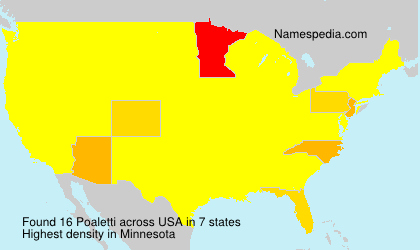 Surname Poaletti in USA Surname Poaletti in USA
