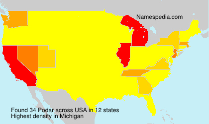 Surname Podar in USA Surname Podar in USA