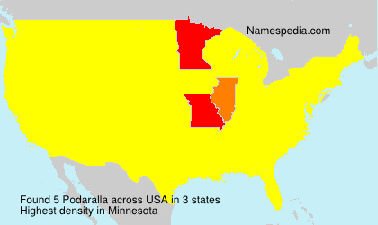Surname Podaralla in USA Surname Podaralla in USA