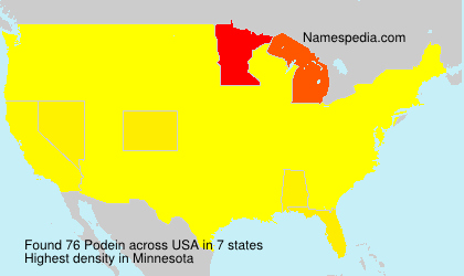 Surname Podein in USA Surname Podein in USA
