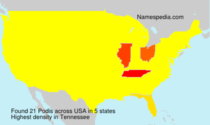 Surname Podis in USA Surname Podis in USA