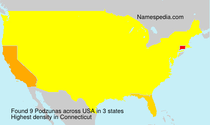 Surname Podzunas in USA Surname Podzunas in USA