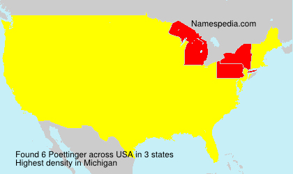 Surname Poettinger in USA Surname Poettinger in USA