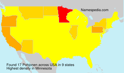 Surname Pohjonen in USA Surname Pohjonen in USA