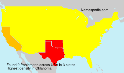 Surname Pohlemann in USA