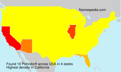 Surname Pohndorff in USA