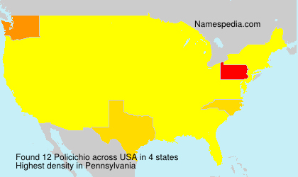Surname Policichio in USA Surname Policichio in USA