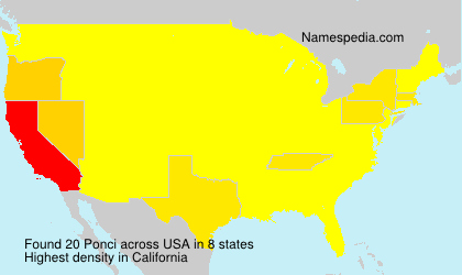 Surname Ponci in USA Surname Ponci in USA