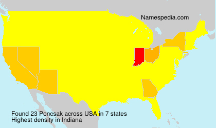 Surname Poncsak in USA Surname Poncsak in USA