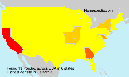 Surname Pondoc in USA Surname Pondoc in USA