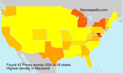 Surname Poney in USA