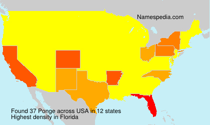 Surname Ponge in USA Surname Ponge in USA
