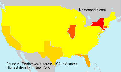 Surname Poniatowska in USA