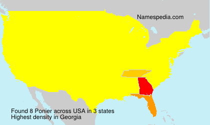Surname Ponier in USA Surname Ponier in USA