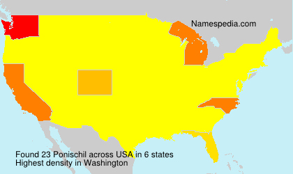 Surname Ponischil in USA Surname Ponischil in USA