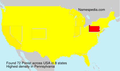 Surname Ponist in USA Surname Ponist in USA