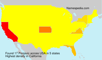 Surname Ponjavic in USA Surname Ponjavic in USA