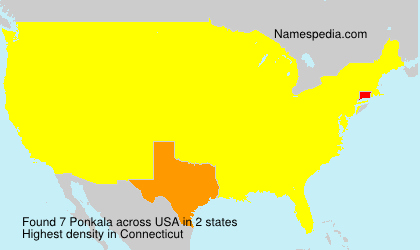Surname Ponkala in USA Surname Ponkala in USA